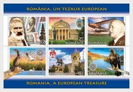 ROMANIA 2023 ARCHITECTURE. Views. Fauna. Birds. Monuments. Plane. People - Fine S/S MNH - Ongebruikt