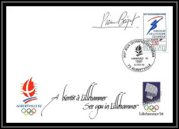 127 Lettre France Fdc (premier Jour) N°2732 Jeux Olympiques (olympic Games) Alberville 92 Signé Signed Autograph Béquet - Hiver 1992: Albertville