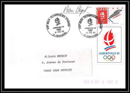 130 Lettre France Fdc (premier Jour) N°2738 Jeux Olympiques (olympic Games) Alberville 92 Signé Signed Autograph Béquet - Invierno 1992: Albertville