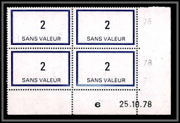 110002 Cours D'instruction Fictif F N°215 25/10/1978 Coin Daté TB Neuf ** MNH France Fictifs - 1970-1979