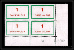 110005 Cours D'instruction Fictif F N°212 3/2/1982 Coin Daté TB Neuf ** MNH France Fictifs - 1980-1989