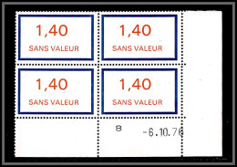 110010 Cours D'instruction Fictif F N°206 10/10/1976 Coin Daté TB Neuf ** MNH France Fictifs - 1970-1979