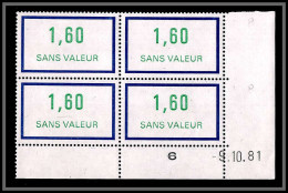 110011 Cours D'instruction Fictif F N°228 9/10/1981 Coin Daté TB Neuf ** MNH France Fictifs - 1980-1989