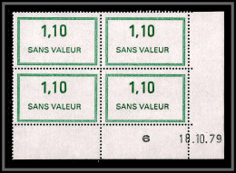 110013 Cours D'instruction Fictif F N°219 18/10/1979 Coin Daté TB Neuf ** MNH France Fictifs Papier Carton - 1970-1979