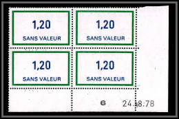 110014 Cours D'instruction Fictif F N°235 24/8/1978 Coin Daté TB Neuf ** MNH France Fictifs - 1970-1979