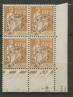 939 - France - Coin Daté - N° 72 Type Paix ** Preoblitérés 05/01/1938 2 Point Dans La Cartouche Du Bas - Préoblitérés