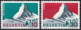 1965, Switzerland, Swiss Alps, Landscapes, Mountains,  MNH(**), Mi: 820-821 - Ungebraucht