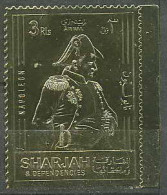 Napoléon Ier 111 Sharjah Neuf ** MNH OR (gold Stamps) (gold) - Napoléon