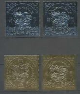 Napoléon Ier 093B - Ajman Série Complète 4 Argent (Silver) OR (gold Stamps) - Napoleon
