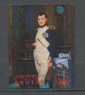 Napoléon Ier 065 - Bhoutan (Bhutan) Timbre 3D- EPAIS Stickers (autocollant)  - Napoleon