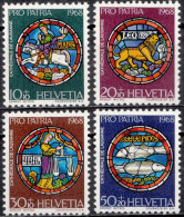 1968, Switzerland, Pro Patria , Stained-glass, Zodiac, Constellations, MNH(**), Mi: 874-877 - Nuevos