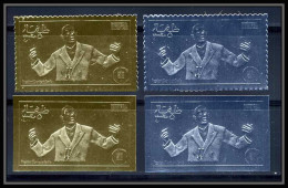 154a Charles De Gaulle - Dhufar - 4 Timbres Série Complète Argent (Silver) OR (gold Stamps)  - Ortsausgaben