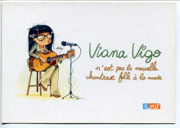 Carte Publicitaire 10 X 15 * VIANAVIGO Ile De France * N'est Pas La Nouvelle Chanteuse Folk à La Mode - Illustrateur - Métro