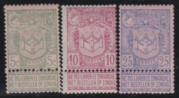 Belgie  .   OBP   .    68/70   .  *   .  Ongebruikt Met Gom    .   /   .   Neuf Avec Gomme - 1893-1907 Wappen