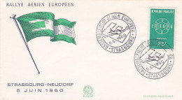 Cachet Commémoratif--EUROPA --1960--Rallye Aérien Européen (avion) - STRASBOURG ..5-6-1960- - Cachets Commémoratifs