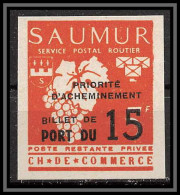 85540/ Grève De Saumur 1953 Essai Non Dentelé Imperf Surcharge - Otros & Sin Clasificación