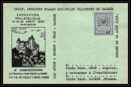 85570/ Discount Maury N°5 Grève De Saumur 1953 Vert Clair Sur Carte - Altri & Non Classificati