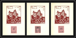 85580/ Maury N°4/6 Grève De Saumur 1953 Rose Chateau Castle Serie Sur 3 Cartes Anniversaire - Autres & Non Classés