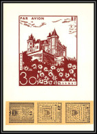 85587/ Maury N°4/6 Grève De Saumur 1953 Jaune Bande Sur Carte Anniversaire Chateau Castle RR - Autres & Non Classés