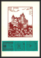 85596/ Maury N°4/6 Grève De Saumur 1953 Vert Foncé Bande Sur Carte Anniversaire Chateau Castle - Otros & Sin Clasificación