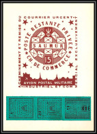 85597/ Maury N°4/6 Grève De Saumur 1953 Vert Foncé Bande Sur Carte Anniversaire Chambre De Commerce - Altri & Non Classificati