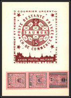 85620/ Maury N°4/6 Grève De Saumur 1953 Bande Rose Sur Carte Avion Postal Militaire - Sonstige & Ohne Zuordnung