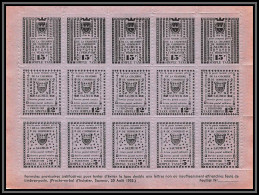 85490/ Maury N°4/6 Grève De Saumur 1953 Violet Cote 375 Euros Feuille Complete (sheet)  - Autres & Non Classés