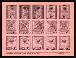 85492/ Maury N°4/6 Grève De Saumur 1953 Rose Cote 375 Euros Feuille Complete (sheet)  - Sonstige & Ohne Zuordnung