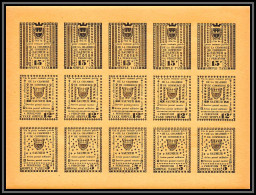 85491/ Maury N°4/6 Grève De Saumur 1953 Jaune Non Dentelé ** MNH (Imperforate) Cote 375 Euros Feuille Complete (sheet)  - Sonstige & Ohne Zuordnung