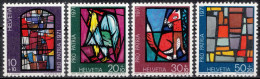 1971, Switzerland, Pro Patria, Stained-glass, Art, MNH(**), Mi: 949-952 - Nuovi