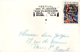 BELGIQUE SEUL SUR LETTRE POUR LA FRANCE 1969 - Briefe U. Dokumente
