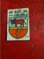 Timbre Erinnophilie  VIGNETTTE  LINCK BLASON BULLE  KANTON FREIBURG - Erinnofilia