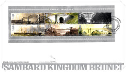 2006 GB FDC - Isambard Kingdom Brunel Mini Sheet Unaddressed TT - 2001-2010 Decimal Issues
