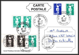 74246 Mixte Marianne Bicentenaire 12/2/1997 Passamainti Mayotte Echirolles Isère France Carte Postale - Covers & Documents