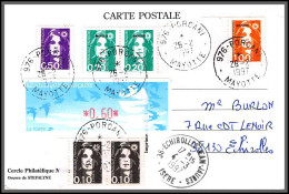 74261 Mixte Atm Briat 26/2/1997 Poroani Mayotte Echirolles Isère France Carte Postcard Colonies  - Cartas & Documentos