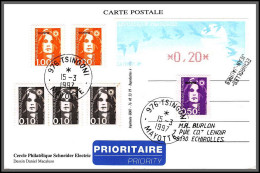 74291 Mixte Atm Briat 15/3/1997 Tsingoni Mayotte Echirolles Isère France Carte Postcard Colonies - Covers & Documents