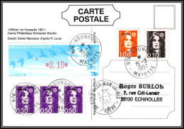 74312 Mixte Atm Briat 5/3/1997 Koungou Mayotte Echirolles Isère France Carte Postcard Colonies - Cartas & Documentos