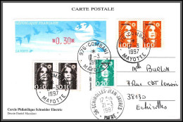 74321 Mixte Atm Briat 17/3/1997 Combani Mayotte Echirolles Isère France Carte Postcard Colonies  - Cartas & Documentos