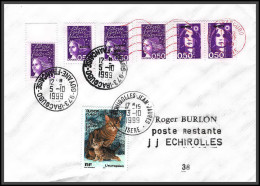 74422 Mixte Briat Luquet Mayotte St Pierre 5/10/1999 Iracoubo Guyane Echirolles Isère Lettre Cover Colonies - 1997-2004 Marianna Del 14 Luglio