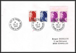 74651 28/3/1986 Liberté Saint Pierre Et Miquelon Mixte Echirolles Isère Lettre Cover Colonies - Brieven En Documenten