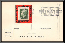 74950 N°365 Prince Raigner III 3 Vignette REINATEX 1952 Porte Timbre Stamp Holder Lettre Cover Monaco Monte Carlo - Storia Postale