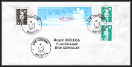 74033 Mixte Atm Marianne Bicentenaire 1/3/1997 Coconi Mayotte Echirolles Isère Lettre Cover Colonies  - Briefe U. Dokumente