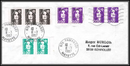 74066 Mixte Marianne Bicentenaire 11/3/1997 Pamandzi Mayotte Echirolles Isère Lettre Cover Colonies  - Covers & Documents