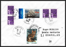 74416 Mixte Luquet Mayotte St Pierre 6/10/1999 Saul Guyane Echirolles Isère Lettre Cover Colonies - 1997-2004 Marianna Del 14 Luglio