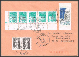 74506 Mixte Briat Luquet Mayotte St Pierre 1998 Saul Guyane Echirolles Isère Lettre Cover Colonies - 1997-2004 Marianna Del 14 Luglio