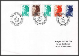 74636 28/3/1986 Liberté Saint Pierre Et Miquelon Mixte Echirolles Isère Lettre Cover Colonies - Brieven En Documenten