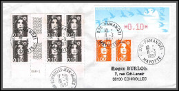 74019 Mixte Marianne Bicentenaire 11/3/1997 Pamandzi Mayotte Echirolles Isère Lettre Cover Colonies  - Cartas & Documentos