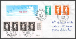 74023 Mixte Marianne Bicentenaire 25/3/1997 M'tsangamouji Mayotte Echirolles Isère Lettre Cover Colonies  - Cartas & Documentos