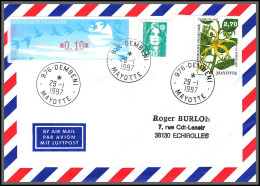 74095 Mixte Atm Marianne Bicentenaire 29/1/1997 Dembéni Mayotte Echirolles Isère Lettre Cover Colonies  - Covers & Documents