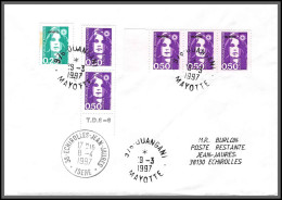 74116 Dernier Jour De Tolérance Mixte Briat 29/3/1997 Ouangani Mayotte Echirolles Isère Lettre Cover  - Briefe U. Dokumente